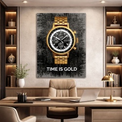 Tablou Motivational - Time Is Gold