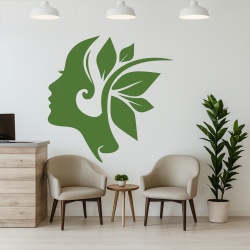 Beauty (face and leaves)