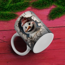 Cana De Craciun - Cartoon Snowman