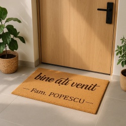 Covor de intrare personalizat - 60x40cm - bine ati venit familie - Img 2