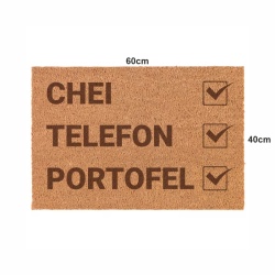 Covor de intrare personalizat - 60x40cm - chei telefon portofel - Img 2