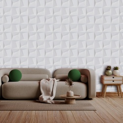 Fototapet 3D - Perete din patrate mari in relief 3D038