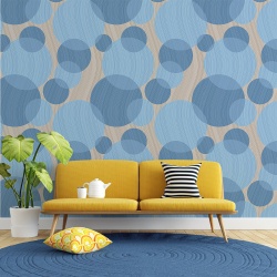 Fototapet Abstract - Blue Bubbles (Geometric 056)