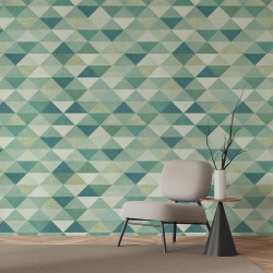 Fototapet Abstract - Mozaic in verde pastel (Geometric 013) - Img 3