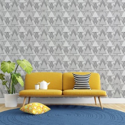 Fototapet Abstract - Pattern din triunghiuri gri (Geometric 086) - Img 2