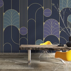 Fototapet - Art deco blue golden arcades (FTD1000338) - Img 2