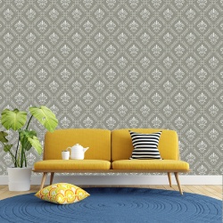 Fototapet Modele florale elegante pe fundal gri (Arabesque 033) - Img 4
