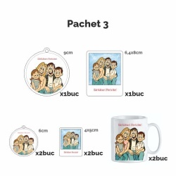 Pachet Cadou Glob Magnet Cana personalizata cu poza sub forma de desene. - Img 8