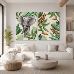 Set 2 Tablouri - Animale exotice
