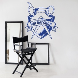 Sticker Barbershop (scissors and moustache) - Img 2