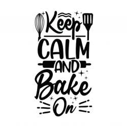 Sticker Bucatarie - Keep calm and bake on - Img 2