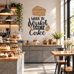 Sticker Bucatarie - When in doubt, bake a cake