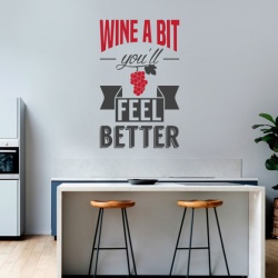 Sticker Bucatarie - Wine a bit