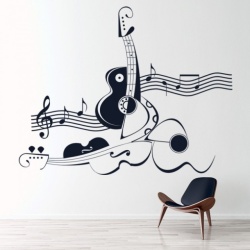 Sticker De Perete Abstract Violin Music - Img 2