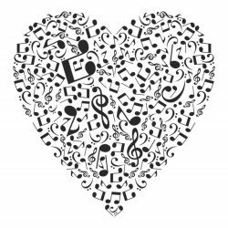 Sticker de Perete Music Notes Love Heart - Img 3
