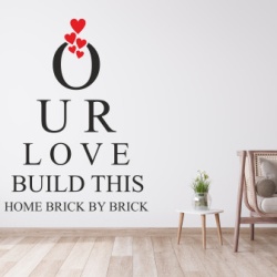 Sticker De Perete Our Love Build This Home Brick By Brick - Img 4