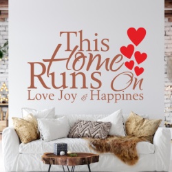 Sticker De Perete This Home Runs On Love Joy And Happines - Img 5