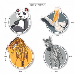Sticker pentru Laptop Animale - Panda, Zebra, Girafa, Barza - Img 2