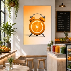 Tablou Bucatarie - Orange Clock