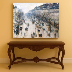 Tablou Canvas "Boulevard Montmartre" - Bulevardul Montmartre iarna - Img 3