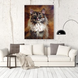 Tablou Canvas Efect Pictura - Pisica