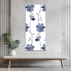 Tablou canvas - Flori albastre stilizate (Floral 113) - Img 3