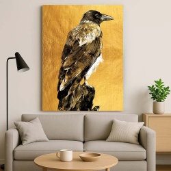 Tablou Canvas - Golden Crow - Img 2