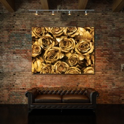 Tablou Canvas Golden Roses Bouquet - Img 3