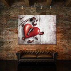 Tablou Canvas Heart With A Key - Img 2