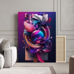 Tablou Canvas Modern Abstract - 3D Mystic planet - Img 2