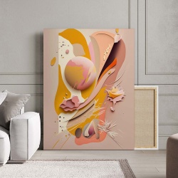 Tablou Canvas Modern Abstract - 3D Pastel splash - Img 2