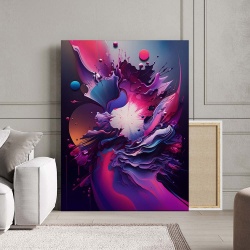 Tablou Canvas Modern Abstract - 3D Pink and lavander vortex