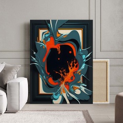 Tablou Canvas Modern Abstract - 3D Splash in a frame - Img 2