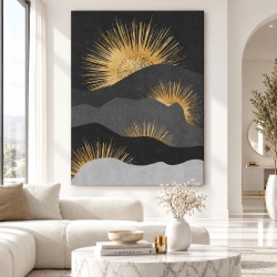 Tablou Canvas Modern Abstract - Abstract golden suns