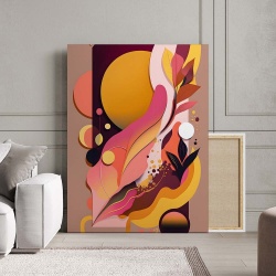 Tablou Canvas Modern Abstract - Exotic pastel painting - Img 3