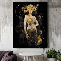 Tablou Canvas Modern Abstract - Golden Godess (illustration)