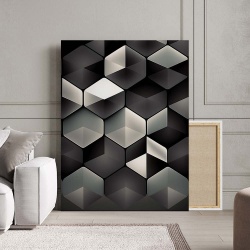 Tablou Canvas Modern Abstract - Metallic futuristic gate - Img 3
