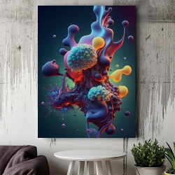 Tablou Canvas Modern Abstract - Underwater microworld - Img 2