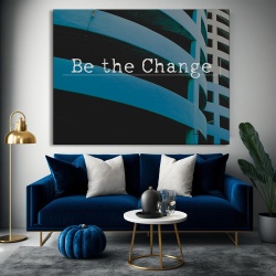 Tablou Canvas Motivational - Be the change (typewriter) - Img 3