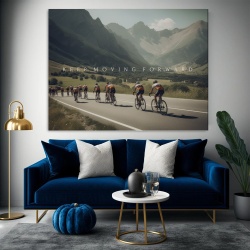Tablou Canvas Motivational - Keep moving forward (cycling race) - Img 4