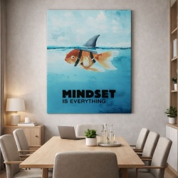 Tablou Canvas Motivational - Mindset (brave fish)