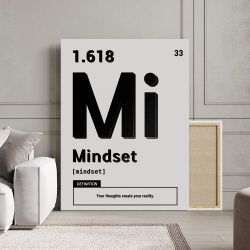 Tablou Canvas Motivational - Mindset (element on white) - Img 3