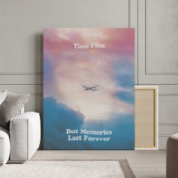 Tablou Canvas Motivational -Time flies (airplane) - Img 3