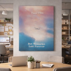 Tablou Canvas Motivational -Time flies (airplane)