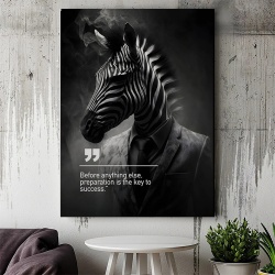 Tablou Canvas Personalizat - Business Animals - Zebra - Img 3