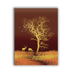 Tablou Canvas Sacred Golden Tree - Img 3