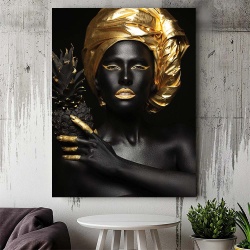 Tablou Canvas - The lady with the golden tourban - Img 4