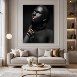 Tablou Canvas - Tribal black portrait