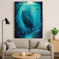 Tablou Canvas Underwater shipwreck