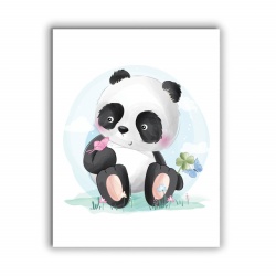 Tablou Copii - Panda And The Butterfly - Img 2